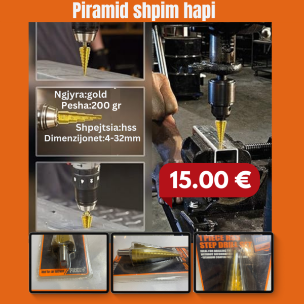 Piramid shpim hapi shpejtsia hss 200 gr gold 4-32mm