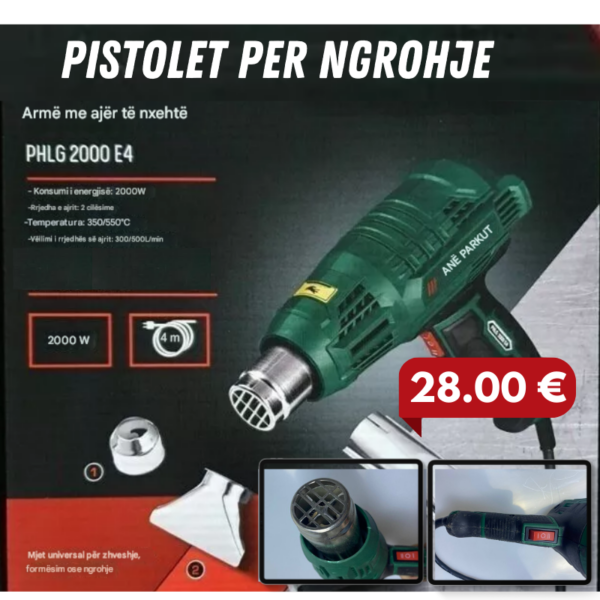 Pistolet per ngrohje 2000w