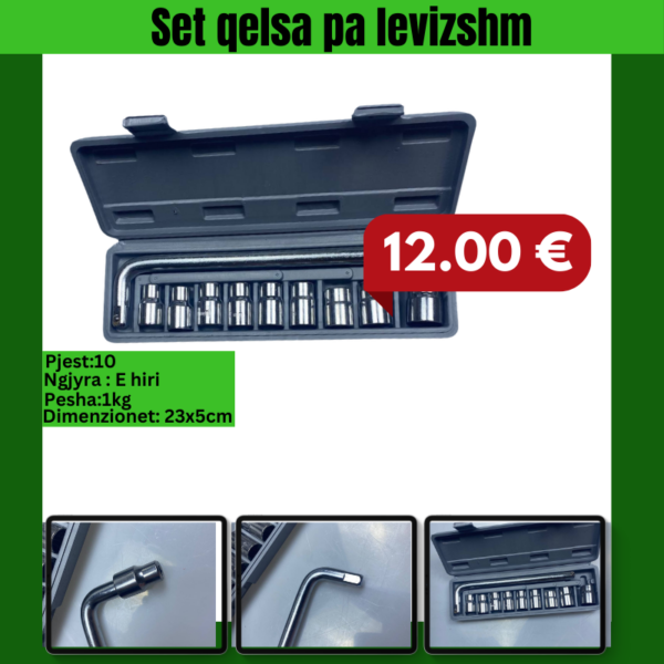 Set qelsa pa levizshm 1 kg 23x5cm 10 pjes hiri