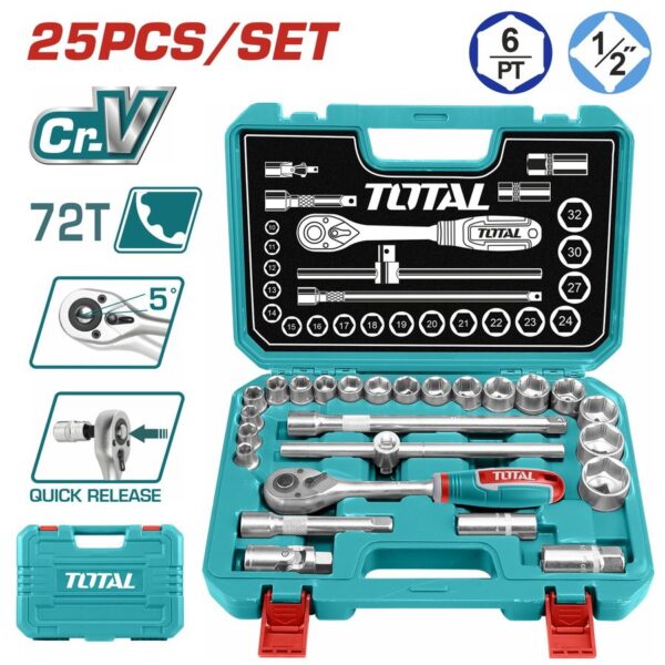 TOTAL Set 25 copë Gidore 1/2" (THT121251)