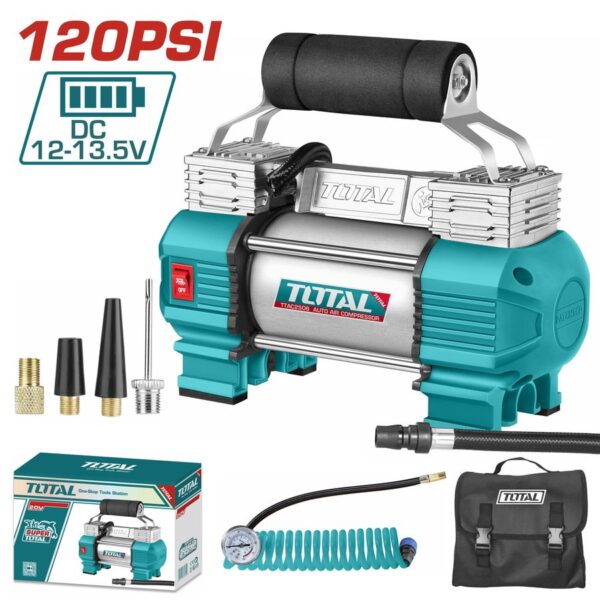 Kompresor ajri automatik me dritë TOTAL 12V (TTAC2506)