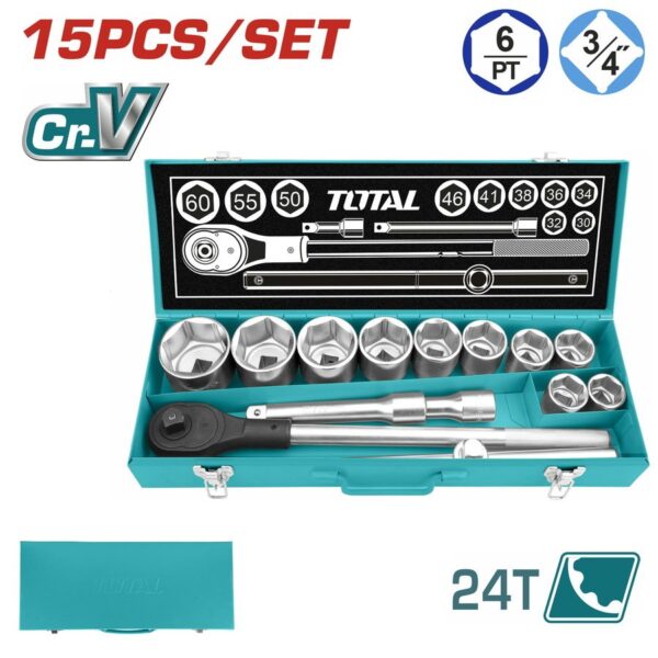 TOTAL Set 15 copë Gidore 3/4" (THT341151)