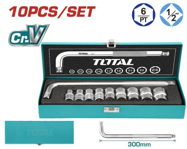 TOTAL SET KOPSA 1/2" 10 PJE (THTL121101)